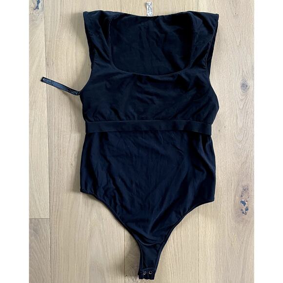 Intimately Free People Square Neck Black Bodysuit Size M/L - Picture 4 of 5